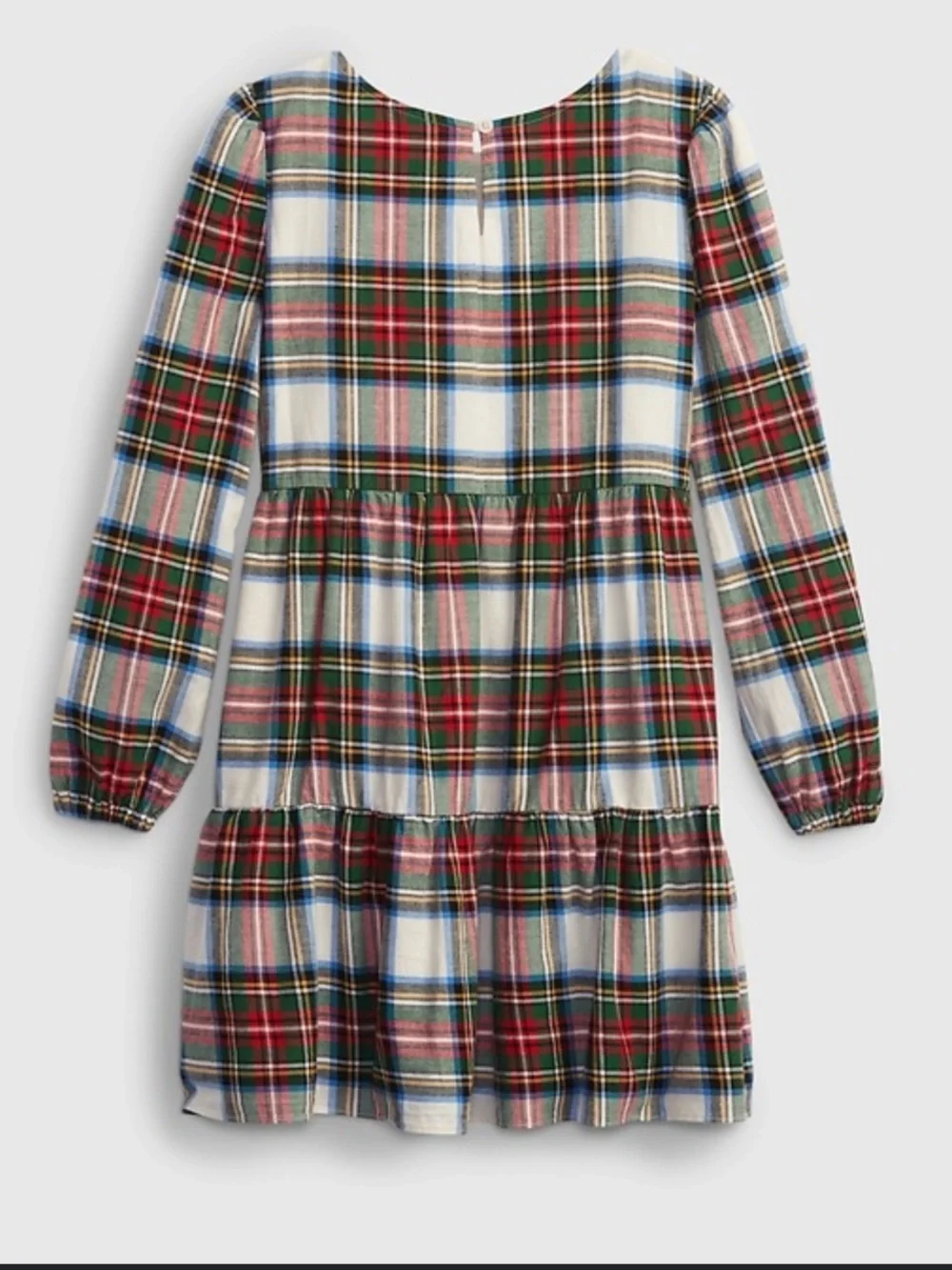 Kids Tiered Plaid Soft Flannel Knit Dress